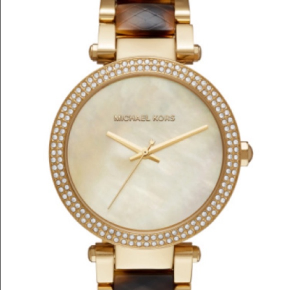 Michael Kors Gold and Tortoise shell watch!